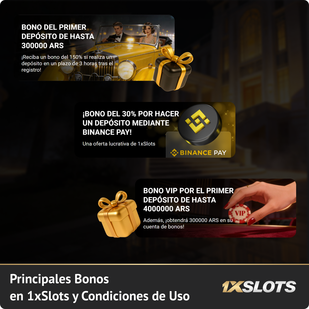 Los 5 bonos más populares de 1xSlots y sus términos de uso
