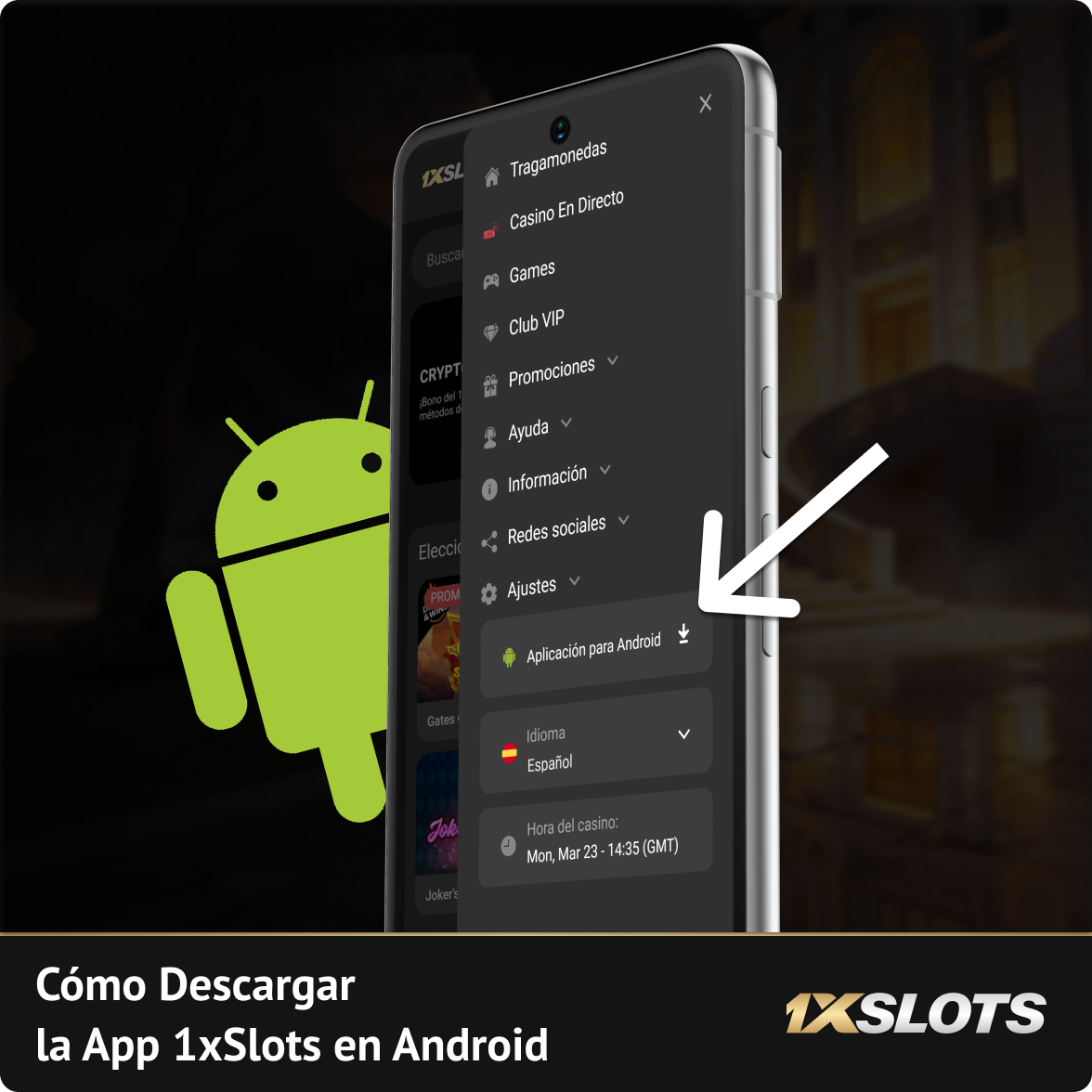 Cómo descargar la aplicación móvil de 1xSlots para Android