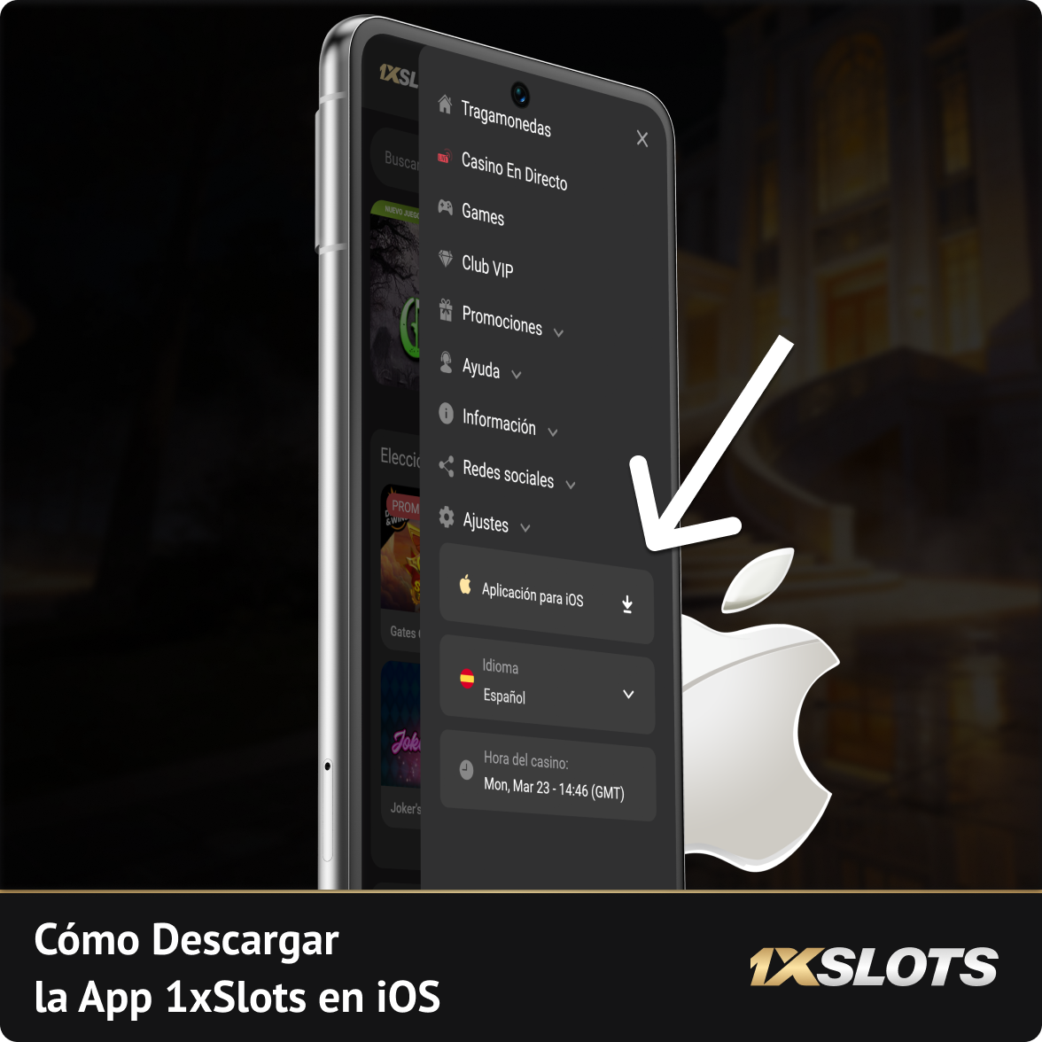 Cómo descargar la aplicación móvil de 1xSlots para iOS